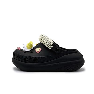 Crush Clog Конус EVA Мороженое Мармеладный мишка Аксессуары Сладкие и Милые Дырявые туфли Женские Черные