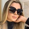Brand Designer T Sunglasses  New Oversized Square Women Sun Glasses Female Big Frame Colorful Shades for Women Oculos