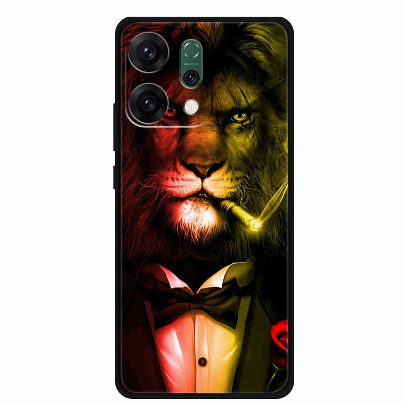 For Oppo Reno 14 5G Phone Case 6.59" Fashion Luxury Casing Black Silicone Soft Back Cover For Oppo Reno 14 Shockproof Capa Funda