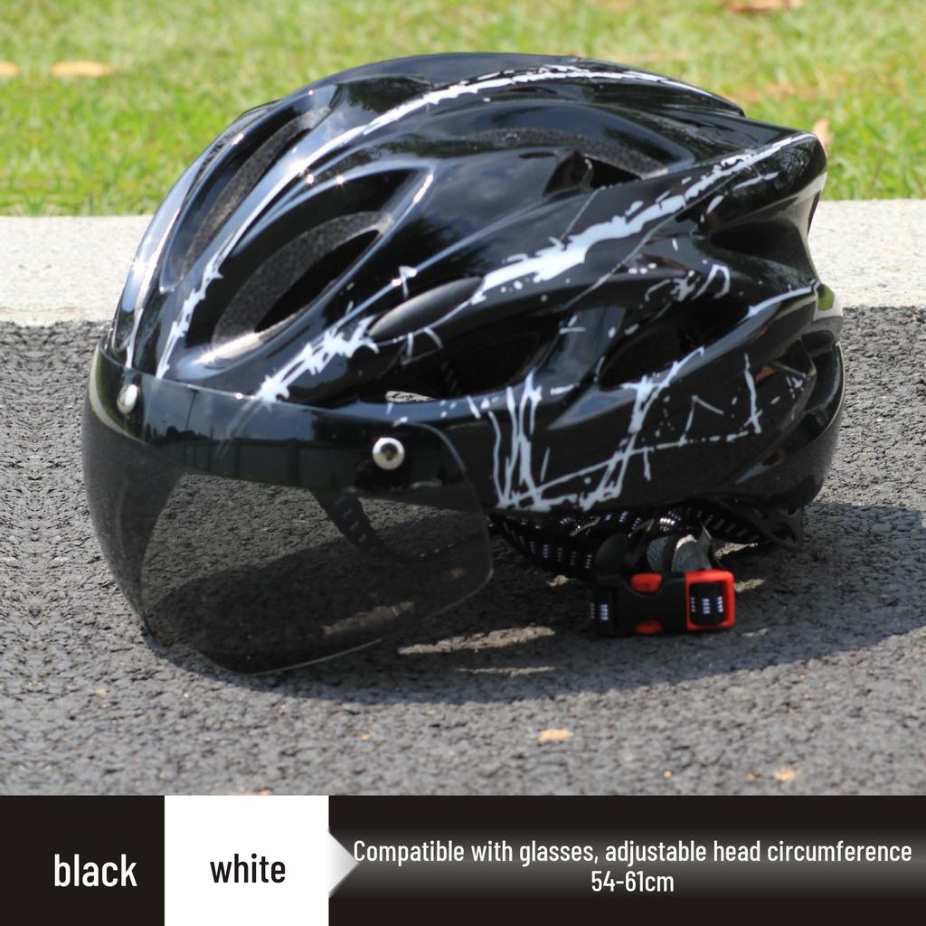Unisex Mountain Bike Helmet with Goggles
