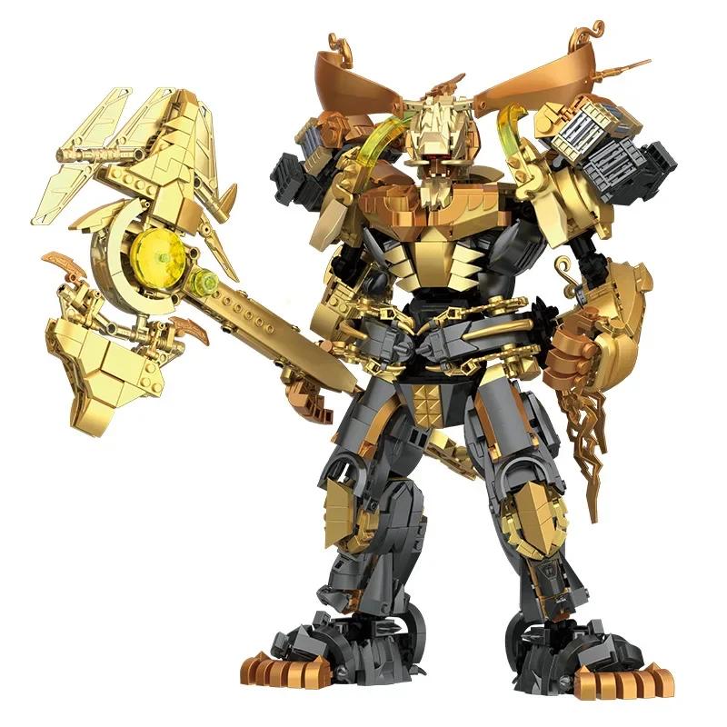 Китайский Воин Меха Робот Мех Строительные Блоки Игрушки MOC Нежа Чжаоюнь Царь Обезьян Герой Модель DIY Кубики Игрушка для Детей Мальчиков Подарок