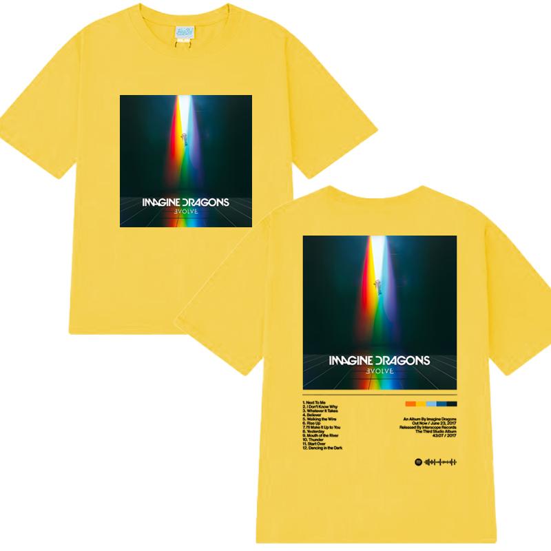 Imagine Dragons Альбом Evolve Двусторонняя Футболка Мужская и Женская Летняя Хлопковая Одежда Повседневная Мода Короткий Рукав