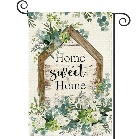 Double-Sided Garden Flag for Porch 12x18 Inch Fade-Resistant Spring Floral Butterfly Print Decorative Flag for Outdoor Yard Patio Mailbox Seasonal