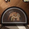 PVC Retro Floor Mat Luxury Entrance Carpet Middle-aged Style Thickened Foot Mat Elephant Non-slip and Dirt-resistant Entrance Door Floor Mat