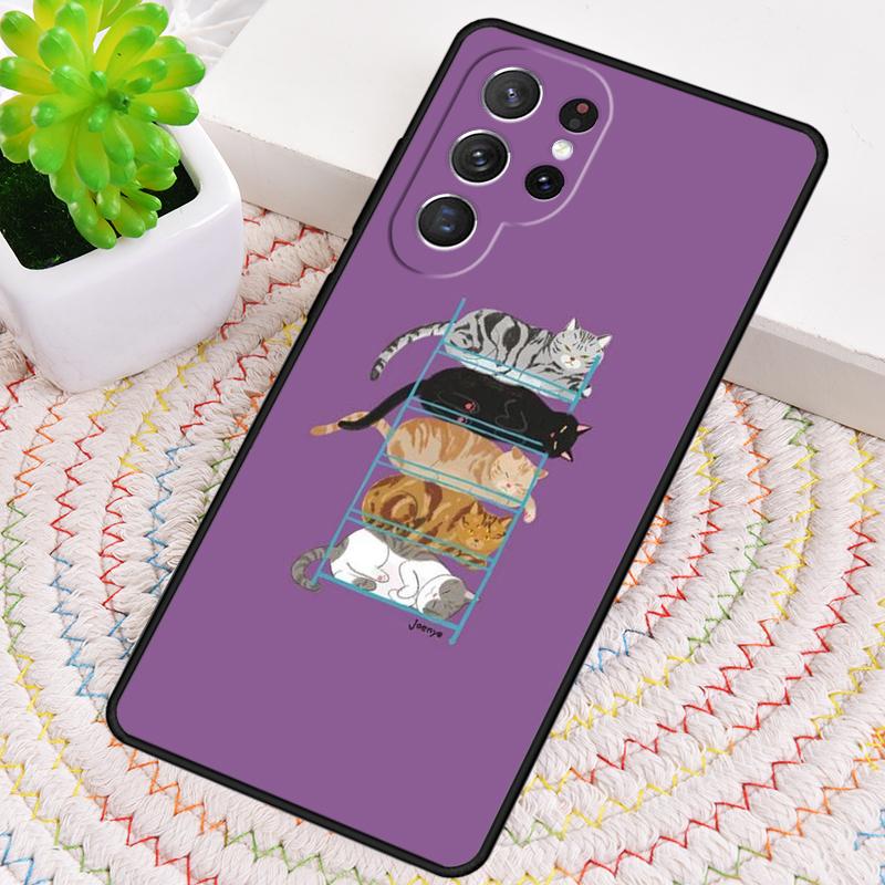 Милый Мультяшный Кот Чехол для Телефона для Samsung Galaxy note 10 pro S26 Ultra S23 S24 FE S25 S21 S22 PLUS противоударный Чехол