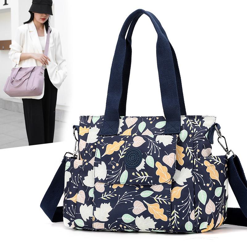 Women's Bag Shoulder Mother Bag Summer New Lightweight Nylon Cloth Printed Bag Fashion Messenger Handbag