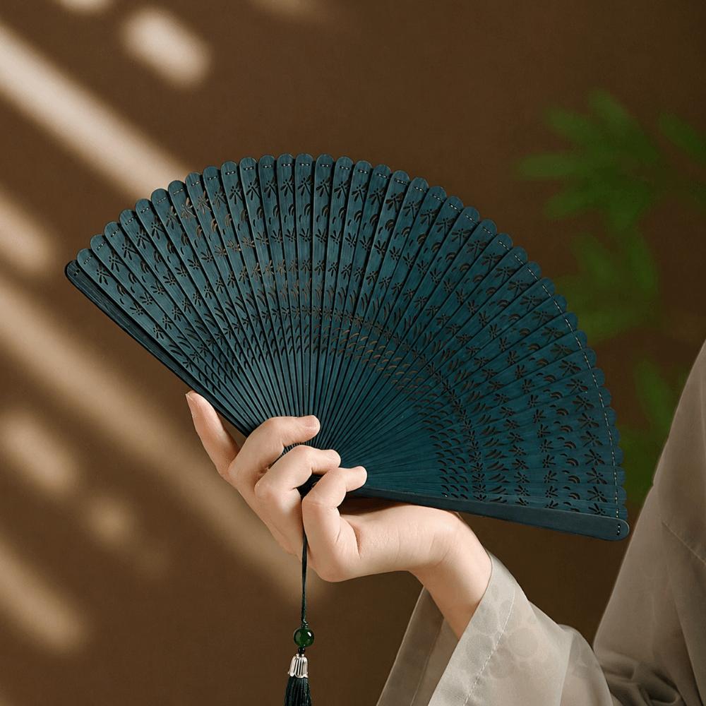 Portable Retro Hand Fan Elegant Classical Folding Fan Chinese Style Folding Bamboo Fan  Home Decor