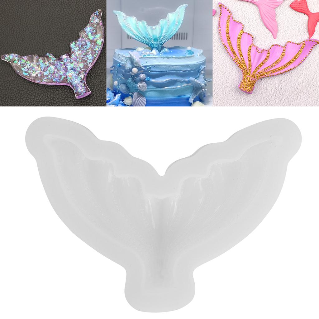 Fan Shape Fish Tail Silicone Mold DIY Art Crafts Pendants Cake Making Mold Tool