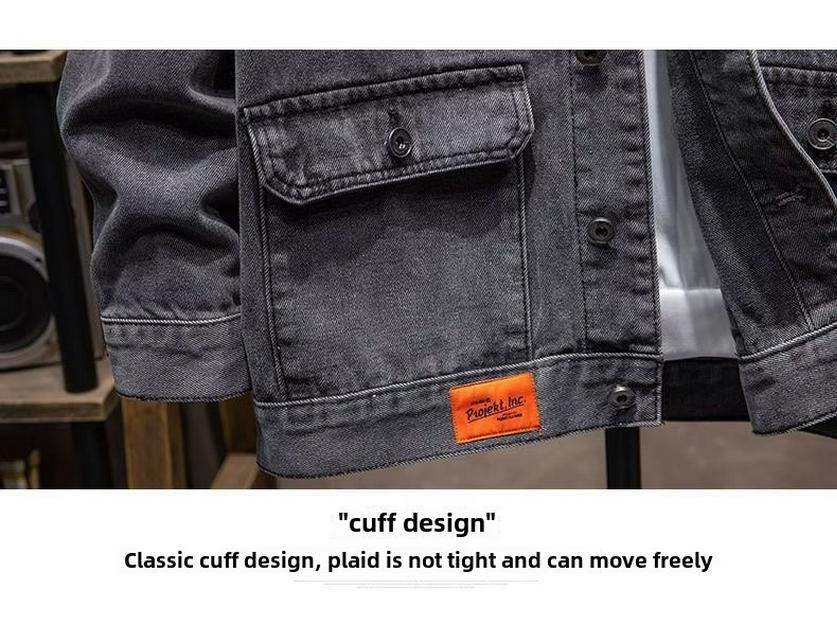 Мужская свободная джинсовая куртка - всесезонное, модное повседневное пальто