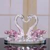Статуэтки хрустальных лебедей Стеклянные лебеди Украшения Пресс-папье Алмазные поделки Стол Гостиная Украшения для дома Поделки Миниатюрные подарки