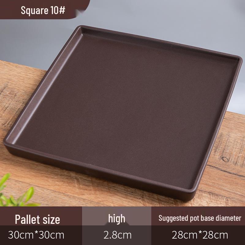 Керамический поддон для цветочного горшка из фиолетовой глины - Прямоугольное/Круглое основание для сбора воды, для бонсай