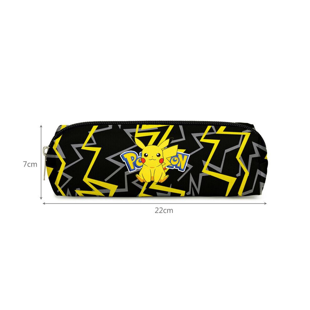 (Pink) Pikachu Backpack Lunch Bag Pencil Case Set Kids Student Pokemon Bag
