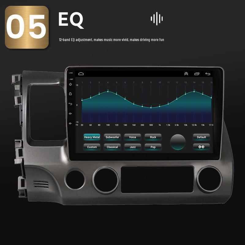 10.1-inch Android GPS Navigation Radio with Wireless CarPlay for Honda Civic 2006-2011, 2GB+32GB.