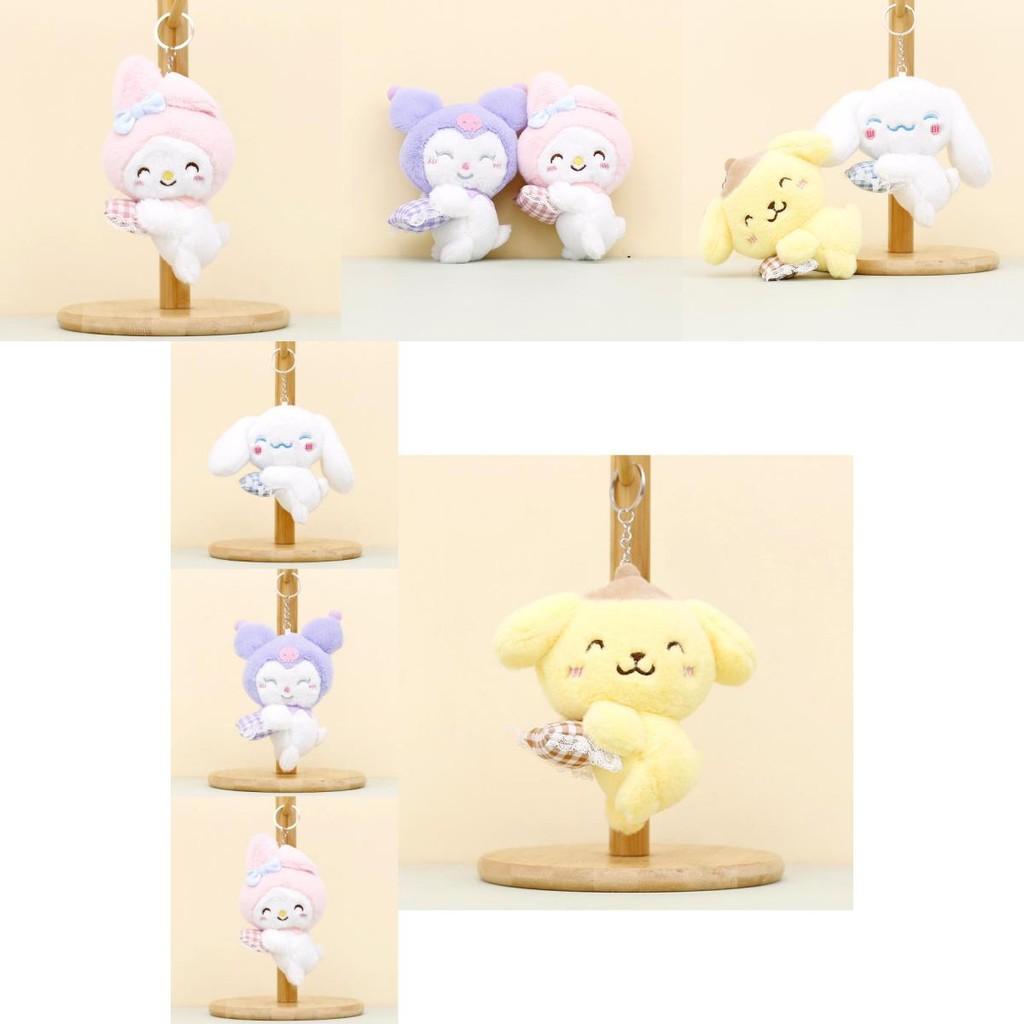 Очаровательный плюшевый брелок Sanrio с куклами My Melody и милой Kuromi
