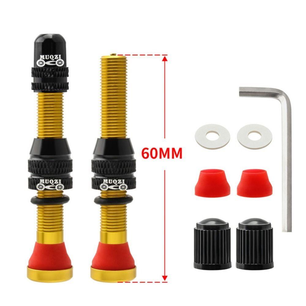 1 Set with Wrench Tubeless Tire Valves Aluminum Zinc Zinc Alloy Schrader Valve Kits Bicycle Repair