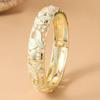 Enamel Floral Flower Crystal Bangle Colorful Women's Hand Bracelet Vintage Cloisonne Bangle  Girls