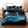 3D Цифровой, Планета, Космос, Земля, Постельное белье Комплект из четырех предметов Комплект из трех предметов простыней