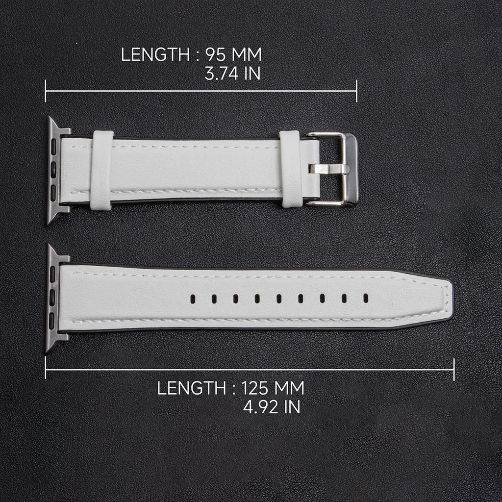 Кожаный ремешок для Apple Watch Band Ultra 2 49мм 46мм 44мм 45мм 42мм 41мм 40мм Браслет для Iwatch Серии 10 9 8 7 6 5 4 Correas