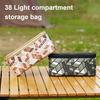 Сумка для хранения фонарей для кемпинга на открытом воздухе, большая вместимость, съемные отсеки, переносная ручка, многофункциональная