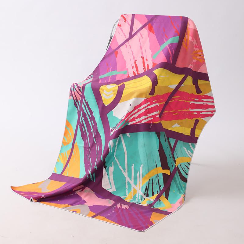 Locomotive Enthusiasts Sports Towels Quick-drying Double-sided Velvet Beach Towels Printed Bath Towels