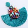 New Fashion Jewelry Charm Crystal Glitter Sequins  Dangle Tassel Earrings Fringe Drop Teardrop