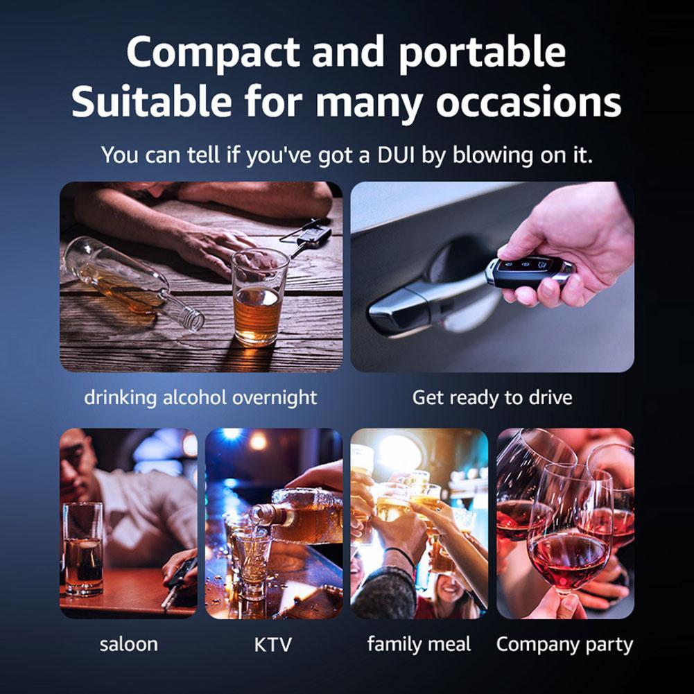ZBK Автоматический алкотестер Профессиональный тест на алкоголь в выдыхаемом воздухе Перезаряжаемые инструменты Тестер Алкотестер Алкоголь T9E6