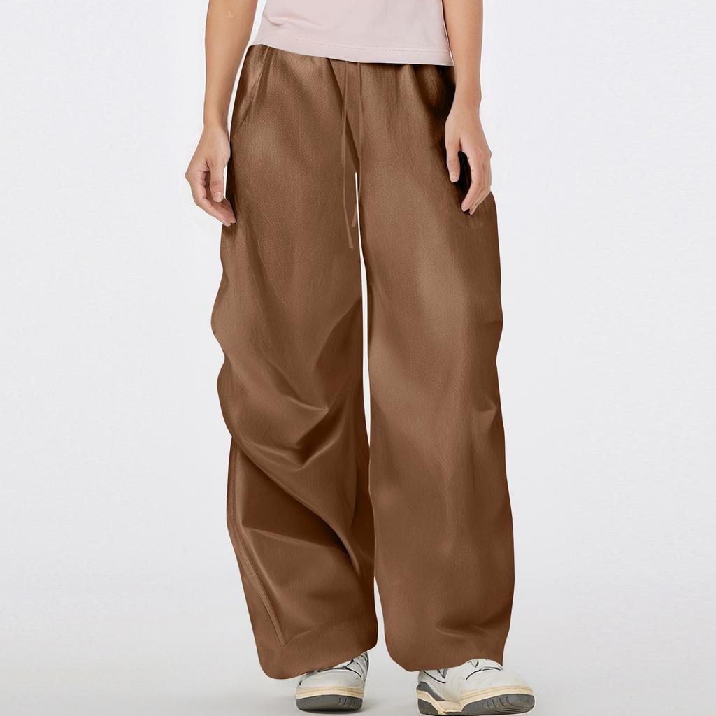 Женские брюки с высокой посадкой, прямые, широкие, однотонные, рабочая одежда