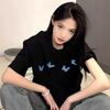 Новая анимация Guochao Нежа с принтом Хлопковая футболка с коротким рукавом Мужская и женская летняя свободная футболка с коротким рукавом
