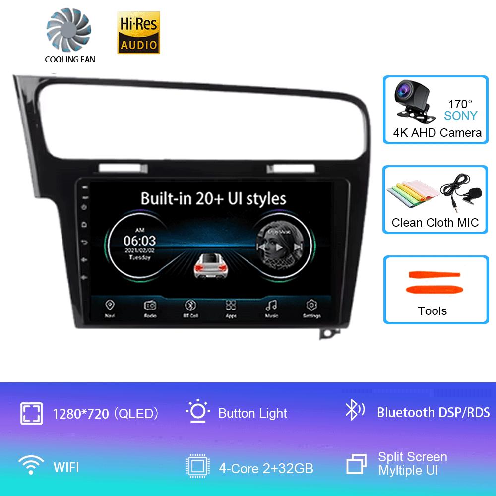 Для Volkswagen VW Golf 7 MK7 GTI 2011 - 2021 Автомобильное радио CarPlay экран HD Мультимедиа Android 14 GPS Стерео Новый Видеоплеер