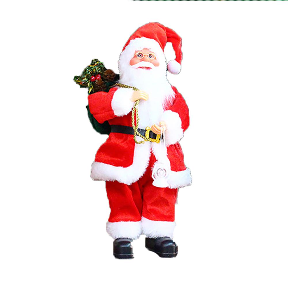1PC 30cm Standing Santa Christmas Decorations Gift Figure