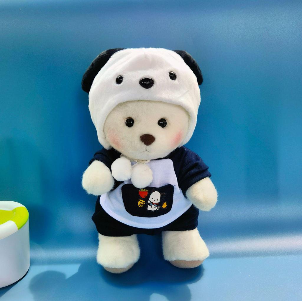 Средняя плюшевая игрушка Медведь Лина в костюме Ультрамена Подарок на день рождения