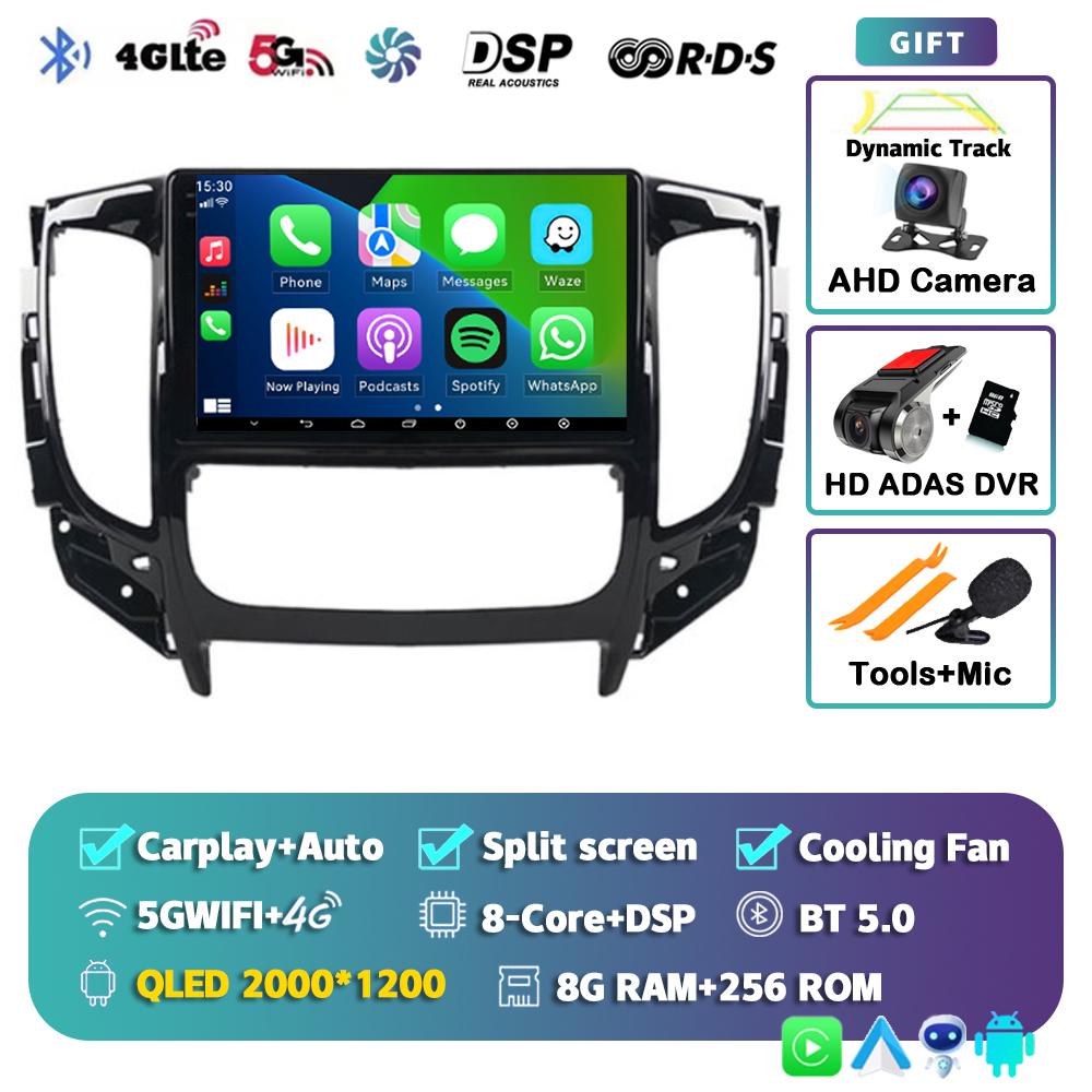 Android 14 Carplay автомобильное радио для Mitsubishi Pajero Sport 3 L200 5 Triton 3 2015 2016 2017 2018 2019 мультимедийный видеоплеер GPS