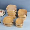 10pcs/set Disposable Lunch Box Kraft Paper Light Food Box Takeout Box  for Kitchen Accessories