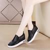 Fujin Genuine Leather White Comfy Height Wedges Shoes Woman Fashion Platform Sneakers Women Casual High Heels Footwear Women Spring Autumn