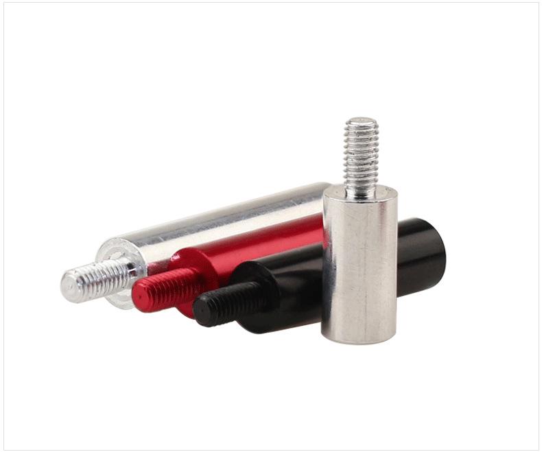 M3D6 Single-head Thread Isolation Post: Red/Black Aluminum Alloy Connecting Rod with Internal & External Threads