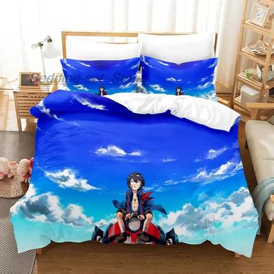 Комплект постельного белья Tengen Toppa Gurren Lagann, односпальная кровать, двуспальная кровать размера «king-size», комплект постельного белья для детской спальни с 3D-аниме
