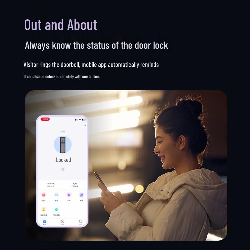 Kaadas Q6FVP Smart Facial Recognition Fingerprint Lock