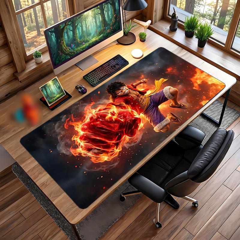 One Piece Printed Mouse Pad Non-Slip Waterproof Rubber Desk Mat for Gaming Office Laptop Home Decor Gift