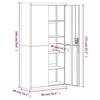 VidaXL Classeur blanc 90x40x180 cm acier 339752