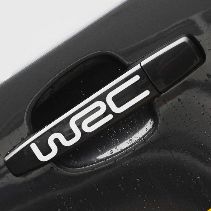 4 шт. стайлинга автомобилей, модные креативные авто декоративные наклейки WRC, светоотражающие виниловые наклейки для кузова автомобиля, автомобиль