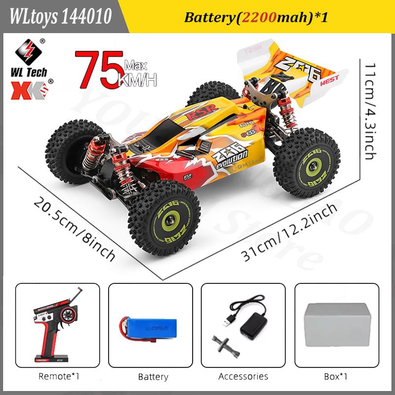 AAYG1 WLtoys 144016 144001 144010 4WD RC Car High Speed 2.4G 35-75KM/H Off-Road Drift Remote Control Racing Vehicle Toy Gift