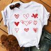 Women Summer T Shirt Love Print Retro Fashion Short Sleeve Tees Casual Printed Tops