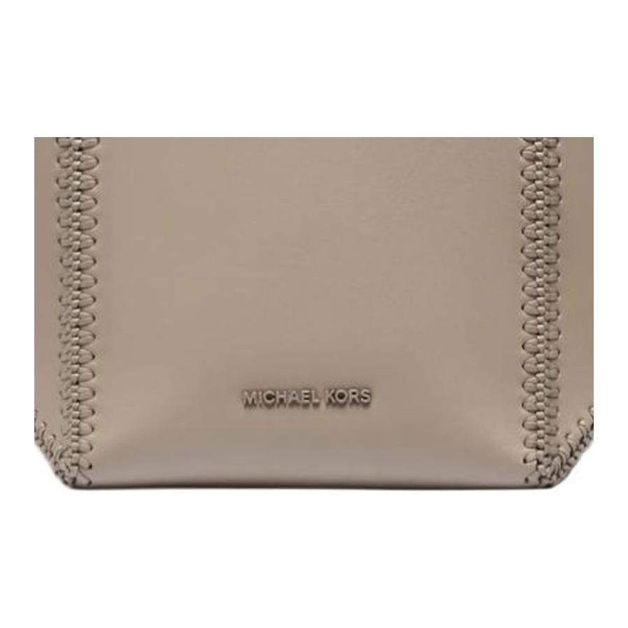 Michael Kors Кожаная сумка-тоут Jordi с логотипом Женские сумки-тоут Серо-коричневая 30T5T9JT5L-115
