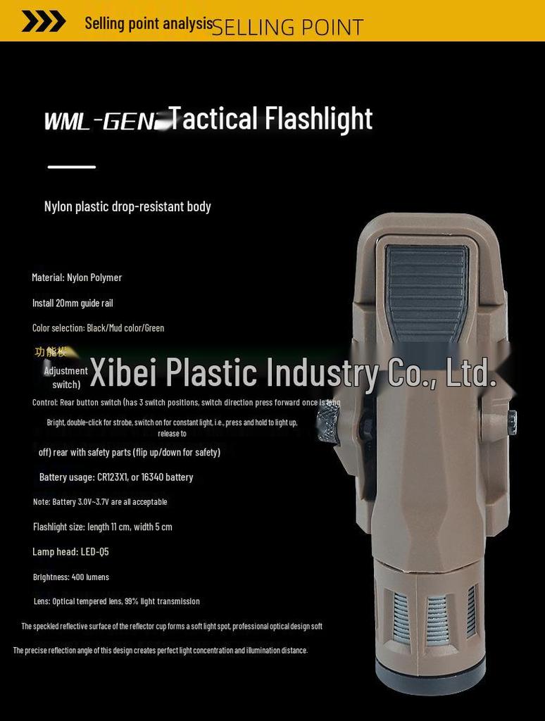 Cross-border WML-G2 Tactical High-Intensity Multi-Function Laser Flashlight for Outdoor and Field Games