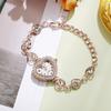 1/3PCS Women's Watch Fashion Artificial Diamond Heart-shaped Dial Bracelet Quartz Wrist Watches