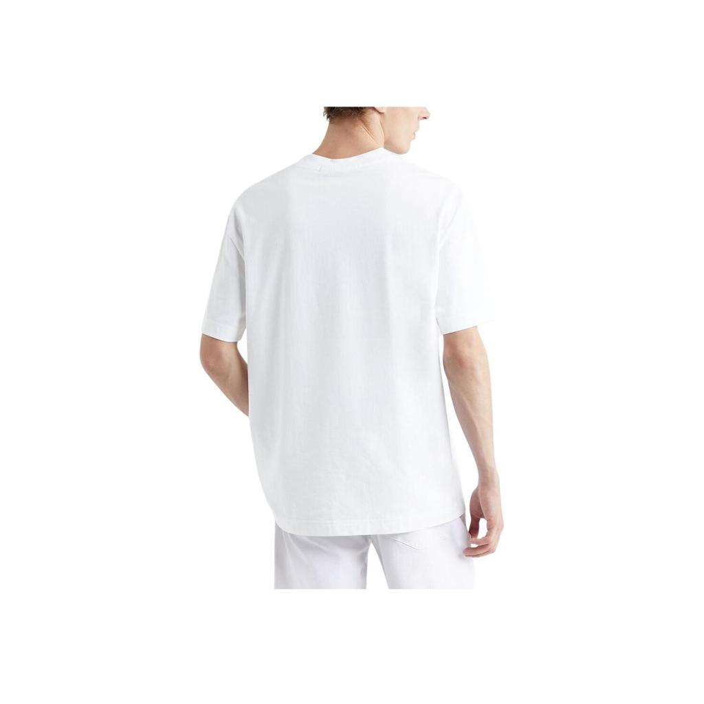 Calvin Klein Футболка с круглым вырезом и коротким рукавом с принтом, мужская, белая J30J325195-YAF