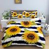 3D Sunflower Bedding Set Luxury 2/3Pcs Floral Print Duvet Cover Sets Single Twin Queen King Size Bedclothes with Pillowcases