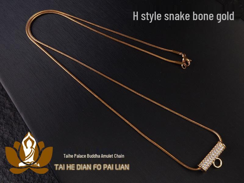 Тайский металлический амулет Будды на ожерелье с бусинами из титановой стали, изогнутыми трубками, микро-паве из циркона, глазом туманности, бабочкой и цепочкой с бриллиантами.