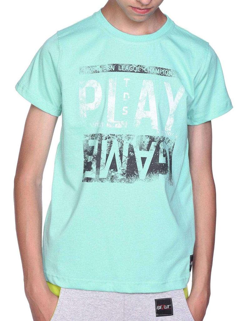 Футболка для мальчика с мотивным принтом в летних цветах