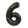 40-дюймовые большие черные воздушные шары с цифрами в виде короны и надувной соломой, товары для детского душа, свадьбы, дня рождения, вечеринки